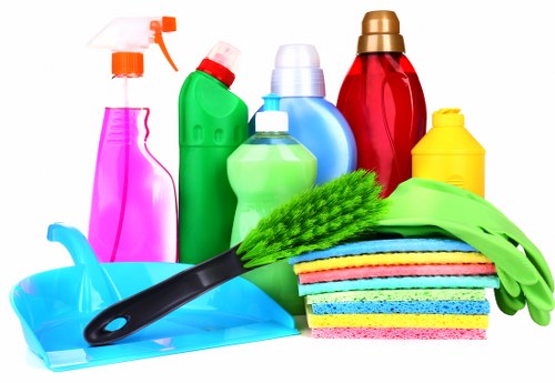 Professional commercial cleaning team maintaining office cleanliness