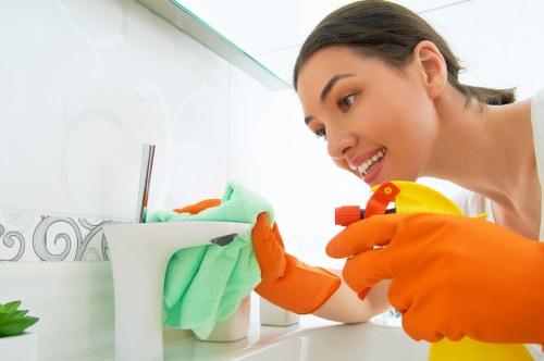 Deep move out cleaning service in a kitchen with appliances