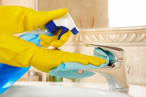 Professional Docklands cleaners maintaining a modern apartment interior