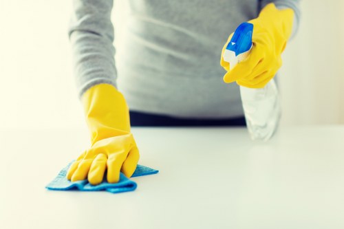 Professional after builders cleaning of windows and surfaces