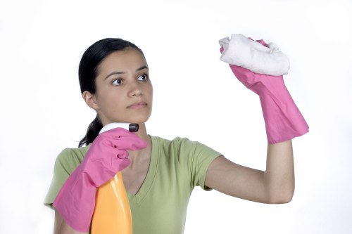 Clean carpet fibers after deep extraction and stain removal