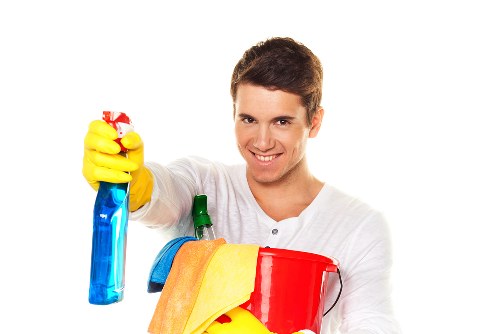Sanitized and organized commercial workspace after professional cleaning